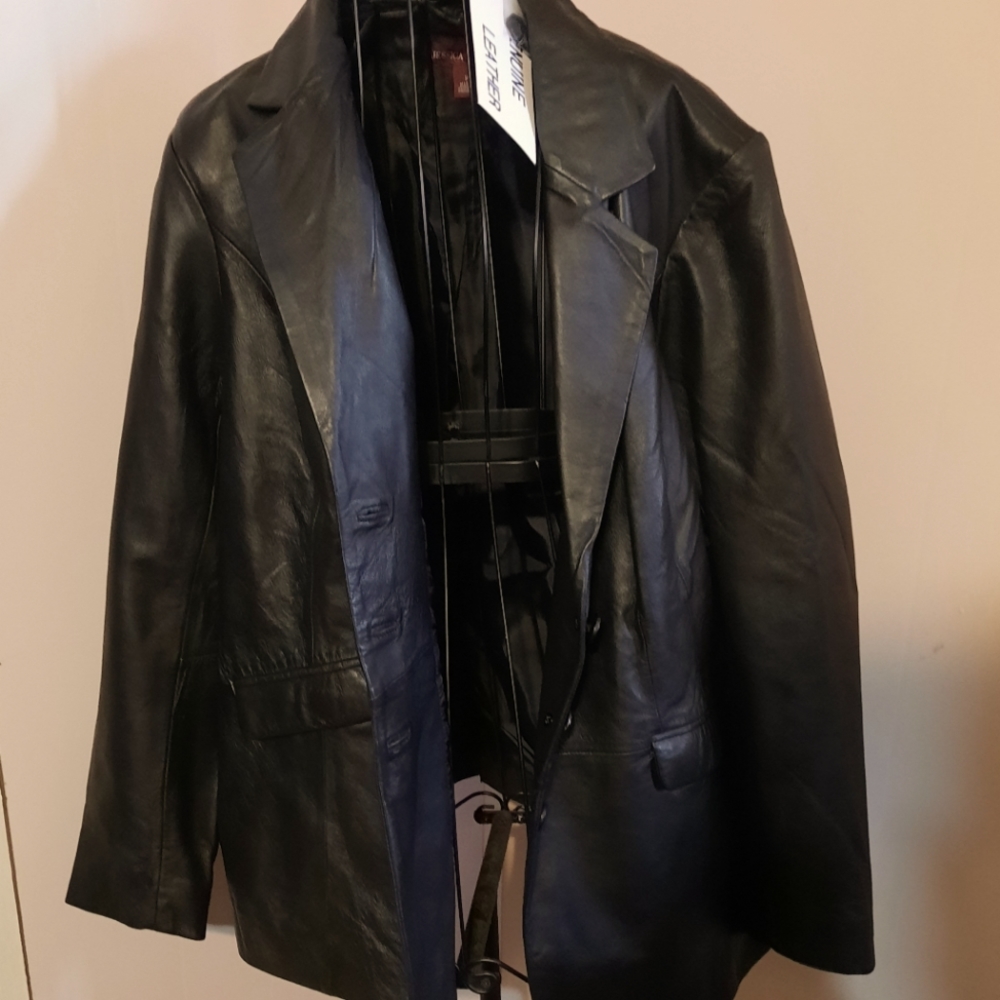 NWT Jessica London Leather Blazer Size 18